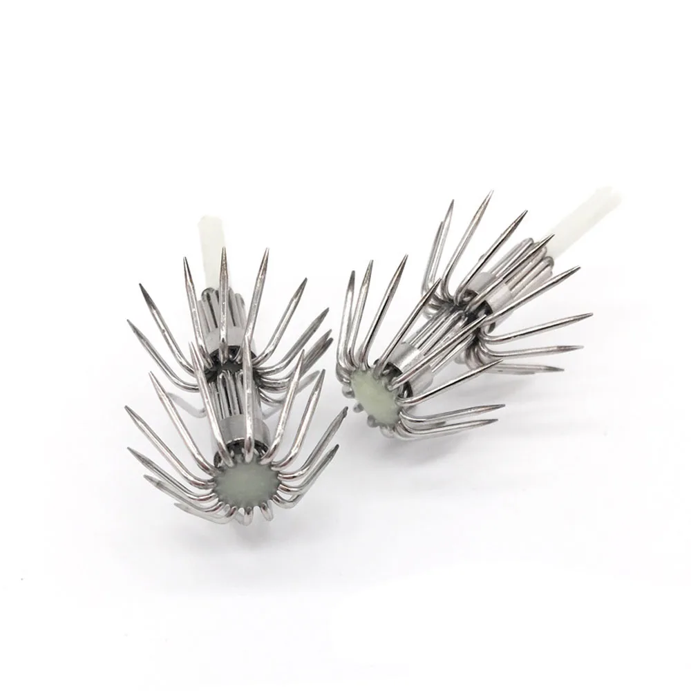 

5pcs stainless steel luminous double umbrella hook Fishing gear lure Squid hook Sea fishing hook