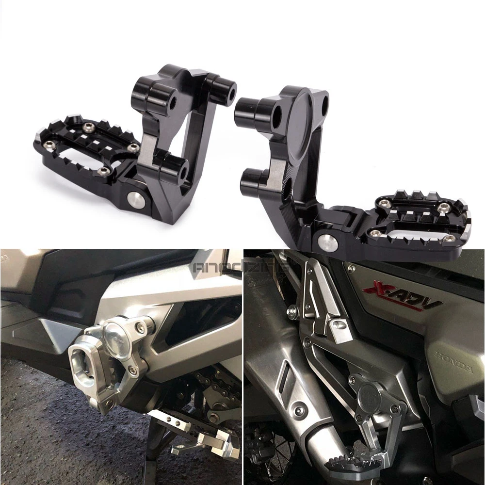 Color : Gray Cyclist store High-quality Accessories For Motorcycles Side Folding Footrest Stand Extension For HONDA X-ADV XADV 750 2017 2018