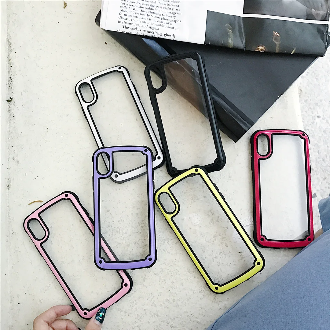 

Newest Korea Retro solid color simple phone case for coque iPhone 7 8 6 Puls XS Max Case for iphone cover X XR fashion Back capa