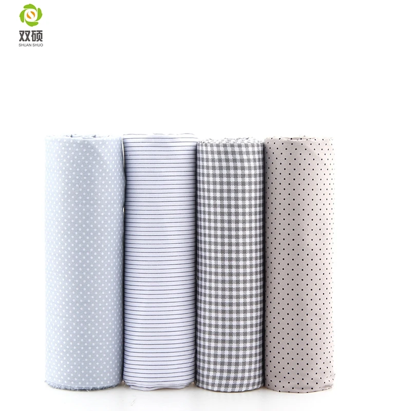 Gray Print Fabric Telas Patchwork Cotton Fat Quarters Bundle Sewing Fabrics Doll clothing Tilda Quilt Tissue 40*50CM | Дом и сад