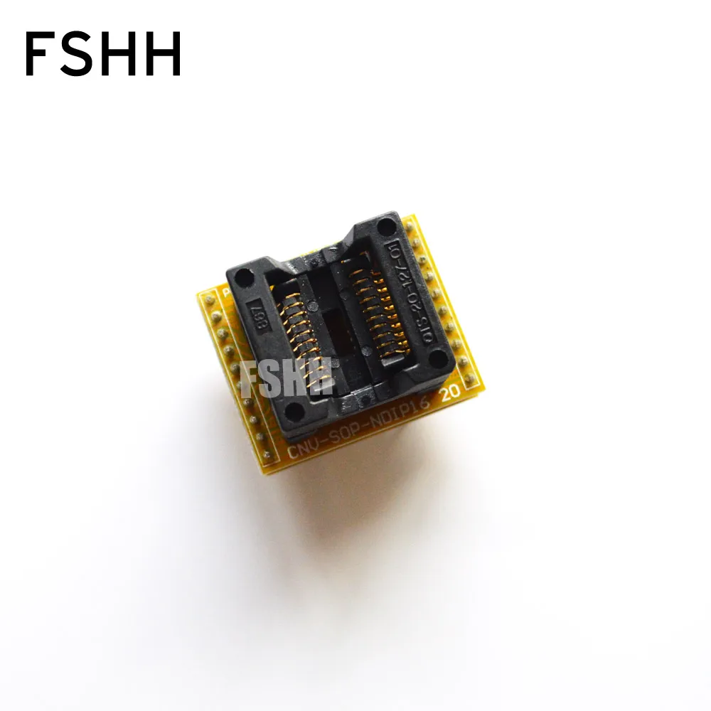 

FSHH CNV-SOP-NDIP20 Programmer Adapter 208mil SOP20 to DIP20 Adapter IC test socket 1.27mm Pitch