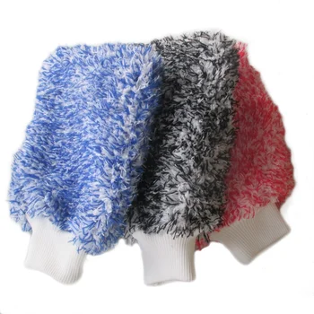 

Microfiber Clean Glove Microfiber household absorbent long-haired Hand Towel Washing Cleaning Coral Fleece car accessories
