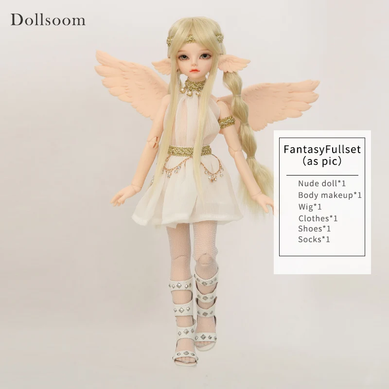 Маленький драгоценный камень Tuff& Sueve Messenger of Heaven BJD SD кукла 1/4 модель тела Фэнтези ангел с крыльями - Цвет: Fullset B