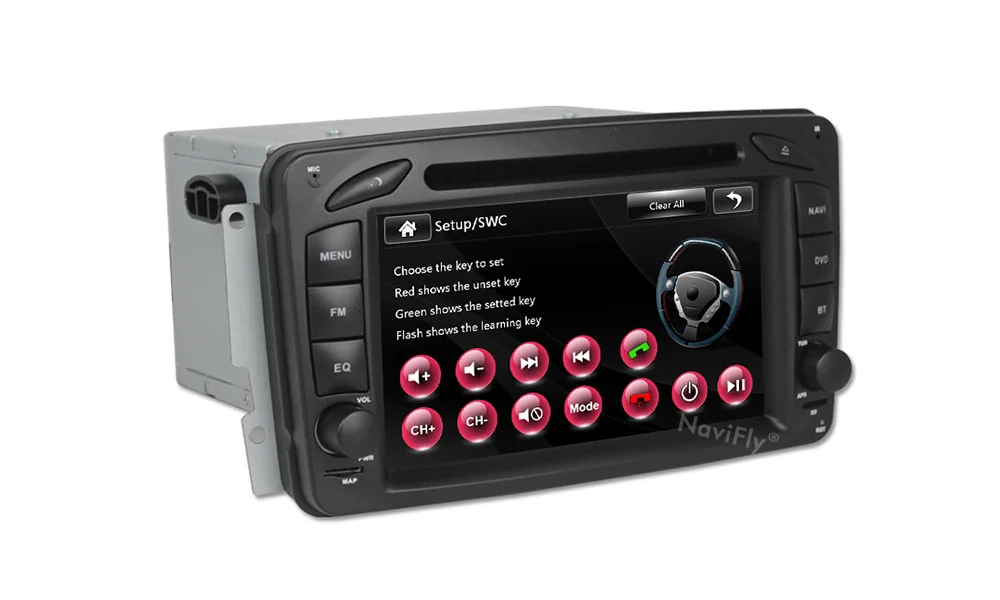 Best Navifly Windows ce 2DIN Car dvd player multimedia radio audio For Mercedes Benz W209 W203 W168 ML W163 W463 Viano W639 Vito RDS 18