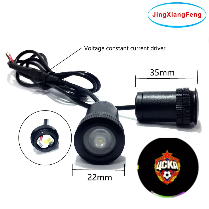 

2x Car styling universal led welcome ghost shadow laser projector logo light for CSKA Moscow Russia auto accessory threshold