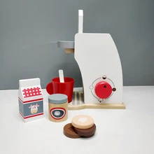 Игрушка для дома, деревянная кофейная машина, комбинация для завтрака, послеобеденный чай, раннее образование, имитационная игрушка для детей, игрушка для шеф-повара