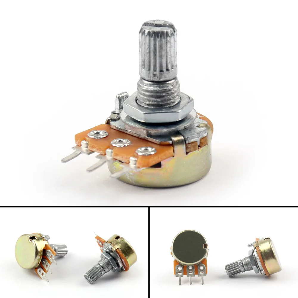 B104 B100K 500K Ohm 3Pin Adjustment Single Linear Rotary