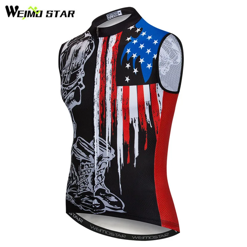 

Weimostar USA Team Cycling Vest Men Summer Reflective Bike Clothing Sport MTB Cycle Bicycle Wear Clothes Quick Dry cycling gilet