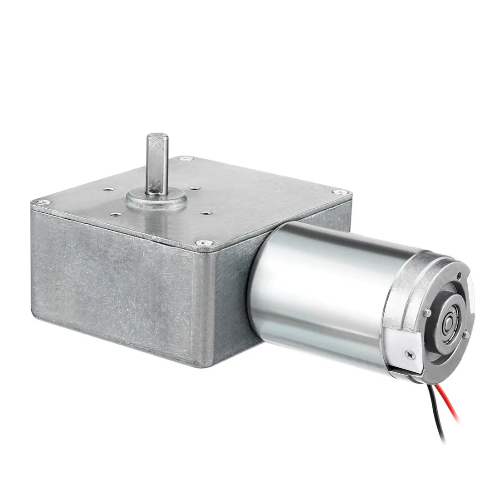 

UXCELL Hot Selling 1PCS DC 24V 60RPM Carbon Brushes Worm Gear Motor Reduction 20 x 8mm High Torque Reversible Turbine