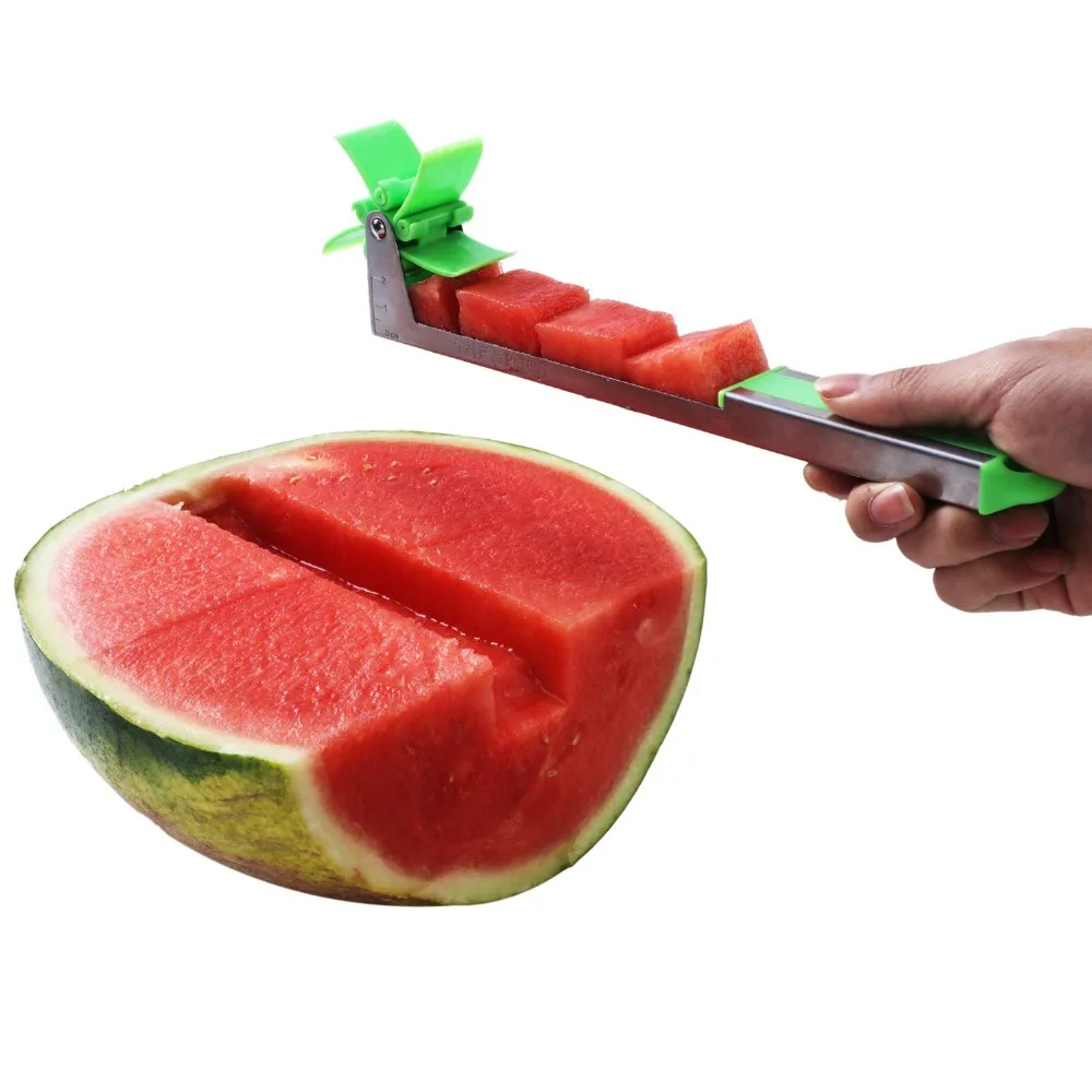 

1 Pc Watermelon Cutter Slicer Tongs Corer Fruit Vegetable Tools Kitchen Gadgets Stainless Steel Watermelon Knife Cutting Peelers