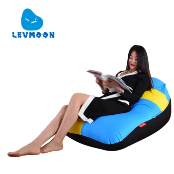 

LEVMOON Beanbag Sofa Chair Sweden Flag Seat Zac Bean Bag Bed Cover Without Filling Indoor Beanbags