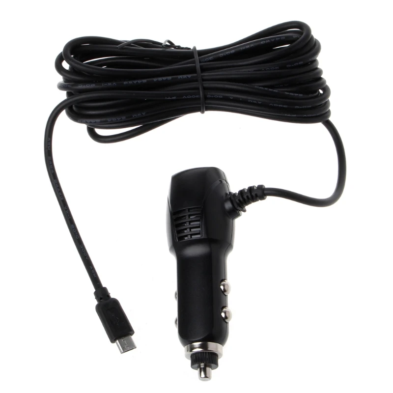 Мини/микро USB Порты и разъёмы 5V 2A автомобиля Зарядное устройство адаптер для Видеорегистраторы для автомобилей автомобиля зарядки ж/3,5 м кабель