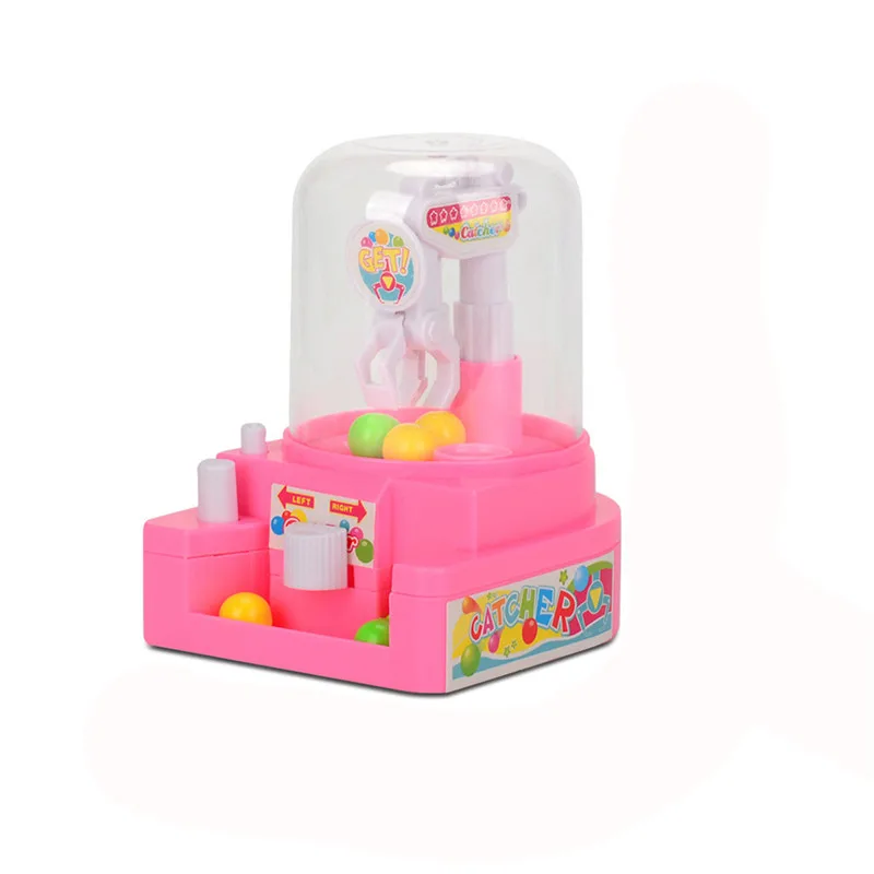 Mini Doll Machine Grab Ball Candy Catcher Gum Crane Kids Party Toys Role Play juguetes brinquedos oyuncak speelgoed  #4J19 (1)