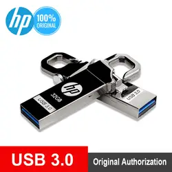 Hp USB флеш-накопитель 64 Гб металлический Флешка 32 Гб плюс OTG DJ DIY логотип накопитель 16 Гб Cle USB 3,0 флеш-карта памяти 128 ГБ Dropship