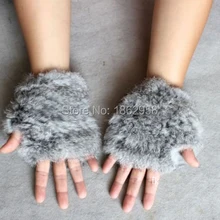SJ079 горячая распродажа высокое качество натуральный мех кролика зимние перчатки вязаные/модные офисные теплые перчатки