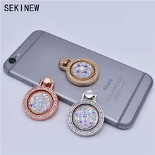 Металлический Смарт-держатель для мобильного телефона с кристаллами и драгоценными камнями, Круглый 360 кольцо, подставка, брикеты для пальцев, держатель кольца, подставка