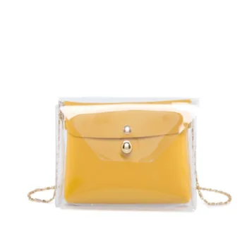 

Women PVC Chains bag satchel bag Fashion Transparent Shoulder Crossbody Bags Ladies Messenger Casual Shopping Small Handbags