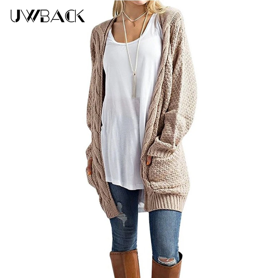 

2019 Autumn Winter New Women Knitting Cardigan Sweater Women Long Sleeve Loose Women Knitted Female Cardigan Pull Femme DB136B