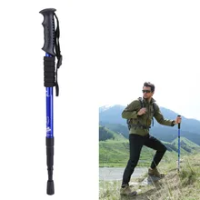 4 Section Aluminum Alloy Walking Sticks Poles Trekking Hiking Stick Ultralight Adjustable Telescopic Pole Canes