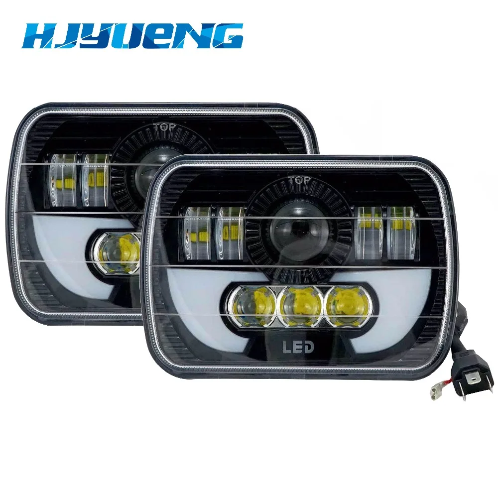 HJYUENG 90 Вт 5 &quotX 7&quot квадратный грузовик светодиодный фары дальнего света с Hi/Lo DRL