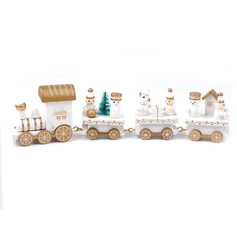 FENGRISE Wooden Christmas Train Ornaments Christmas Decorations For Home Christmas Gift Navidad Noel Xmas New Year Decor - Цвет: 26-3