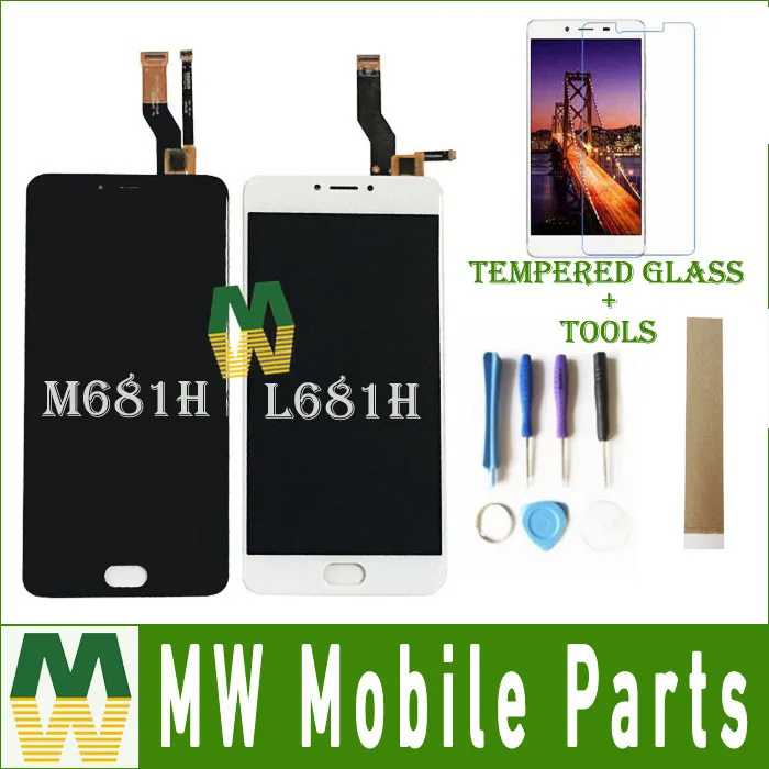 Цена Для Meizu M3 Note L681H M681H M681Q ЖК дисплей сенсорный экран сенсор стекло дигитайзер сборка черный белый цвет с комплектом