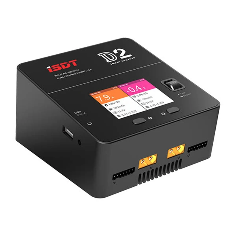 

High Quality ISDT D2 200W 20A AC Dual Channel Output Smart Battery Balance Charger For RC Multicopter Model