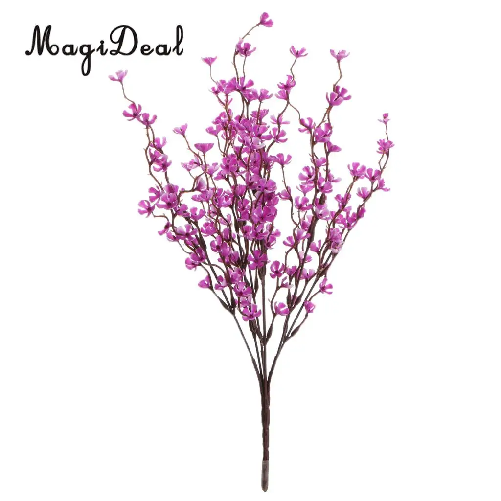 7 Forks Artificial Plum Blossom Branch Simulation Plastic Flower Branches Bouquets DIY Home Wedding Party Decor Art