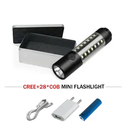 Мощный светодио дный фонарик 18650 USB flash light XML t6 удара Предупреждение свет водонепроницаемый фонарик кемпинговый фонарь путешествия linterna zaklamp