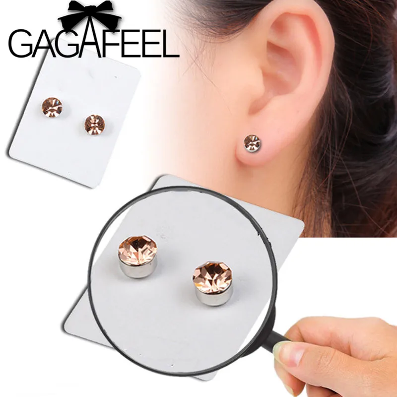

GAGAFEEL Brand New Magnet Slimming Stud Earrings Lose Weight Magnetic Keep Health Earrings for Women Men's Crystal Jewelry Gift