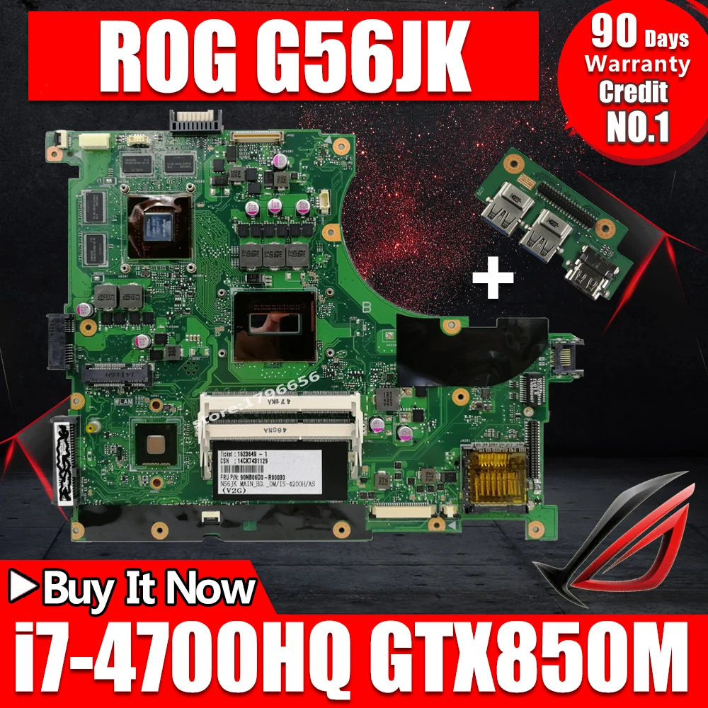 Отправка платы + N56JK REV 2 0 с GTX850M/2 ГБ i7 4700HQ HM86 для For Asus материнская плата ноутбука G56JK