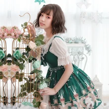 Sweet Lolita Dress Short Sleeve Dresses Girls JSK Princess Dress Gothic Dresses Lolita Jacket Fairy Kei Lolita Shirt Gothic the carousel sweet printed lolita casual jsk dress by alice girl