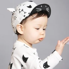 Cartoon Baby Caps 2017 New Girl Boys Cap Summer Hats For Boy Infant Sun Hat With Ear Sunscreen Baby Girl Spring Fall Bebes Hats