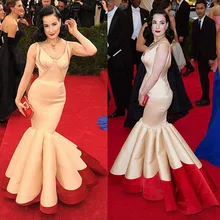 Dita Von Teese Русалка v-образный вырез Плиссированное атласное с открытой спиной без рукавов длинное дизайнерское платье знаменитости для выпускного вечера платье