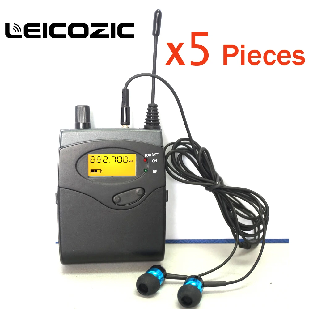 

Leicozic 5pcs receivers bk2050 in ear monitor wireless system stage equipments ear monitoring system SR2050 IEM monitors systems