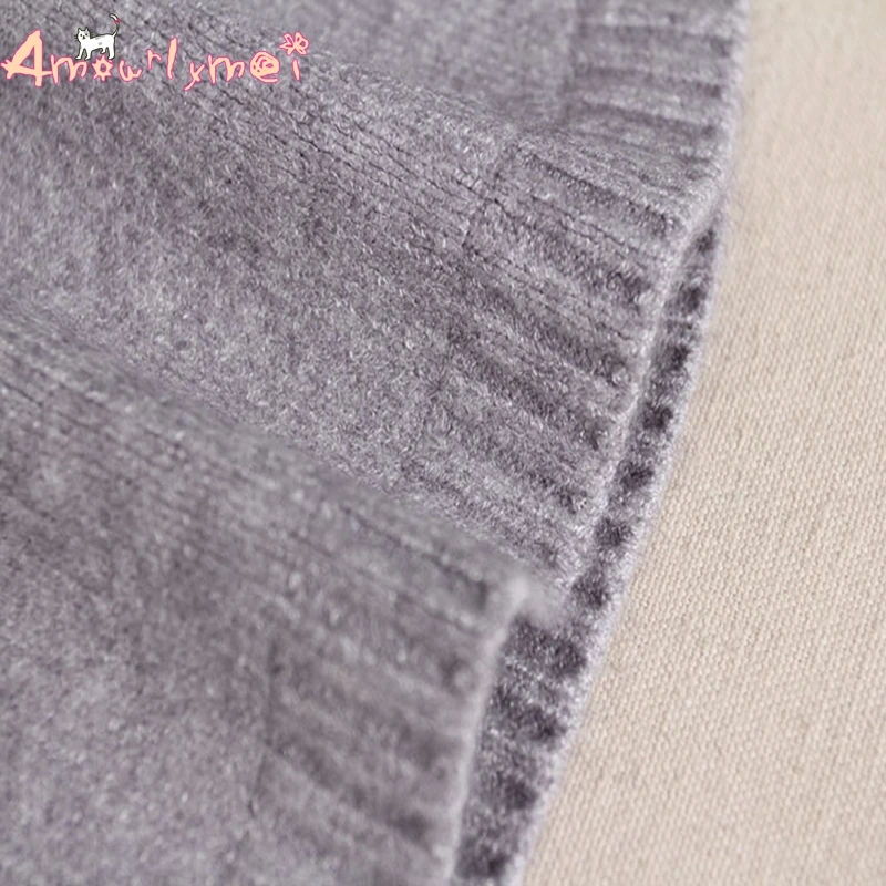 Amourlymei, японский стиль, Mori Girl, осень, новинка, женский свитер с длинным рукавом и круглым вырезом, с рисунком, Повседневный пуловер