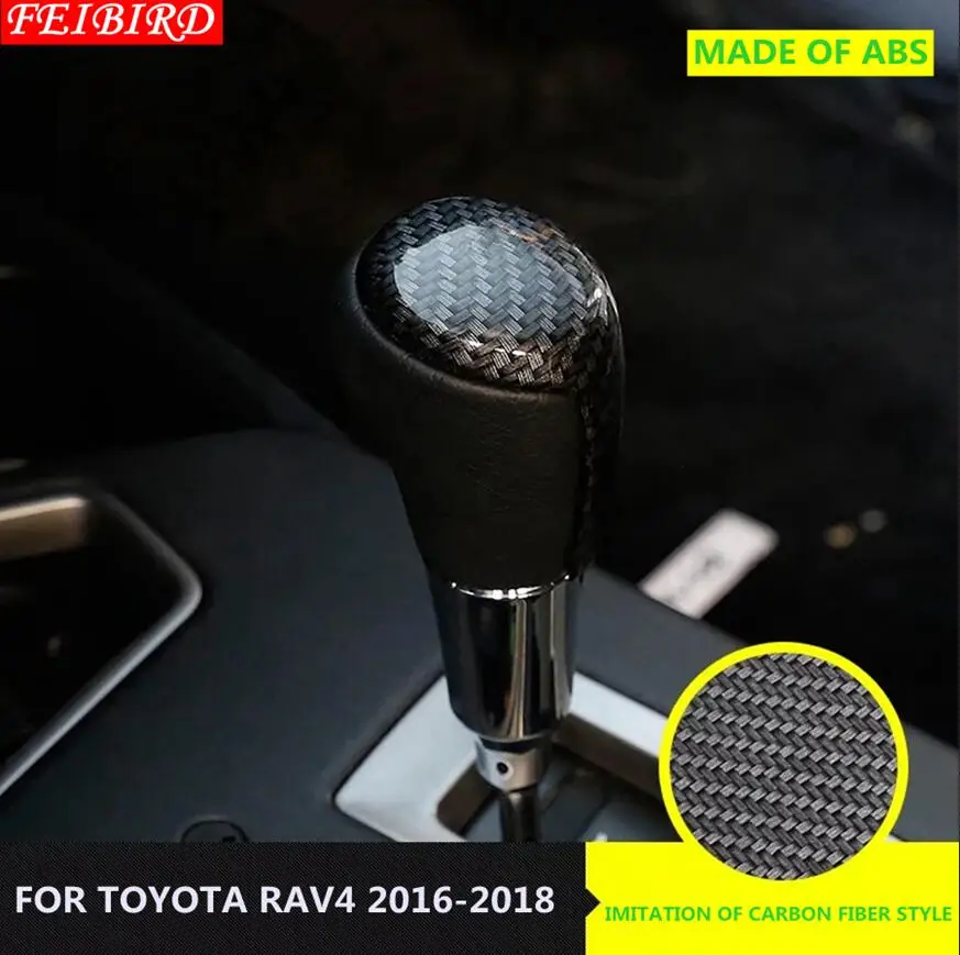 ABS стиль киосков рычаг переключения передач для Toyota RAV4 Rav 4 - Название цвета: LIKE CARBON FIBER