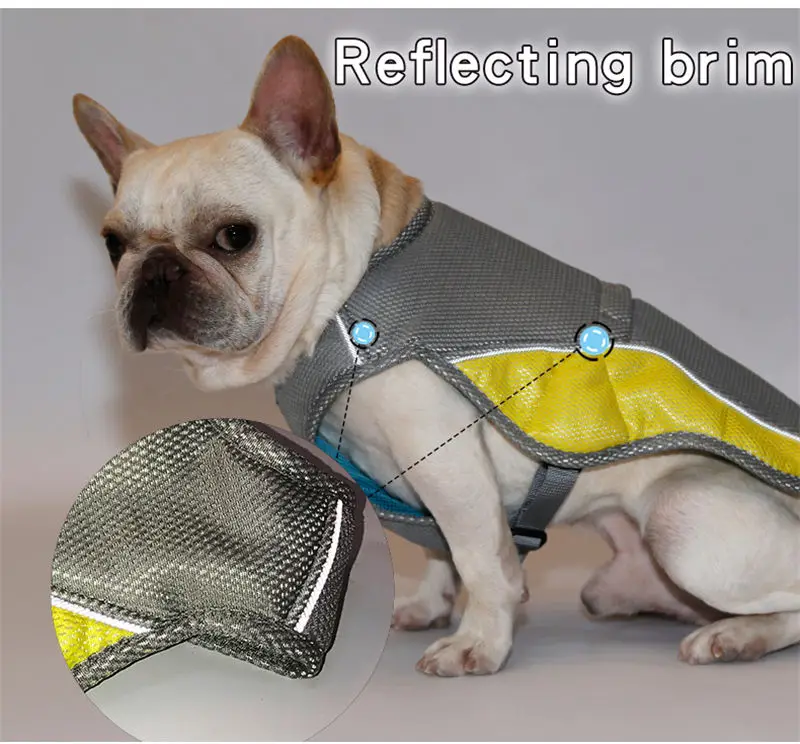 Летний охлаждающий жилет для собак, куртка, дышащая крутая одежда для французского бульдога, светоотражающая одежда для домашних животных, ropa para perro grande