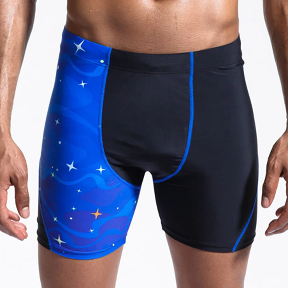 

Newest Men Swimwears Swimming Boxer Trunks For Bathing Brief Printed Patchwork Swimsuit High Rise Surfing Board Shorts Plus Size