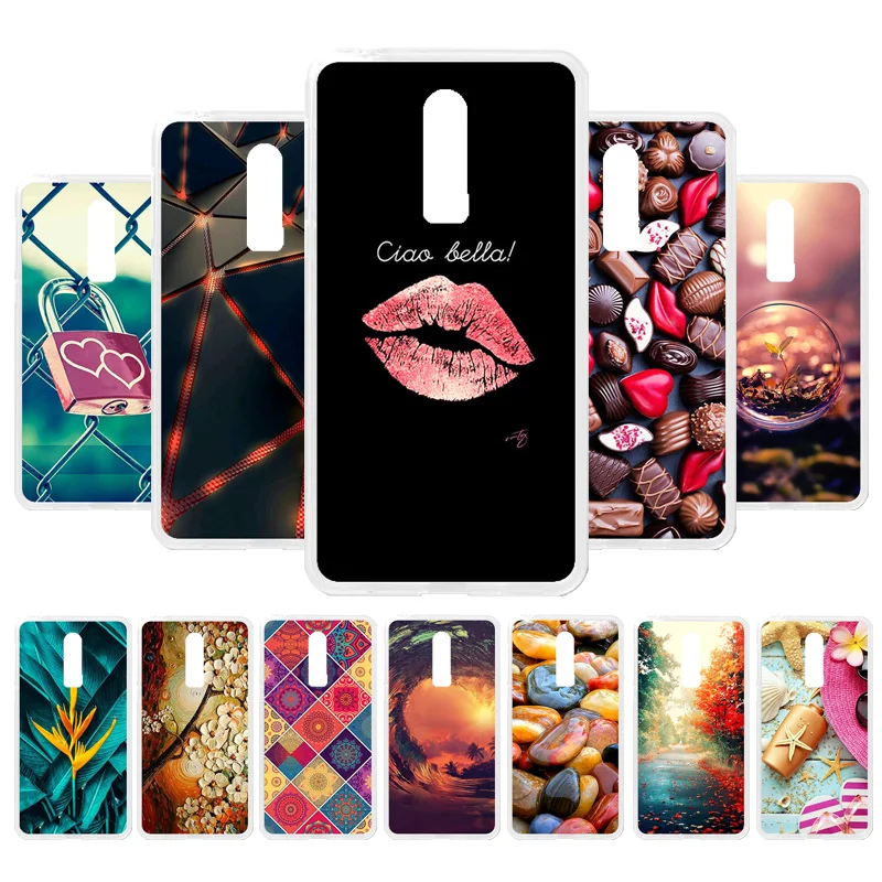 

Vanveet For OnePlus 6 Case Silicone Lips Painted Case For One Plus 6 Soft Case Back Cover Fundas For OnePlus 6 Coque Housing Bag