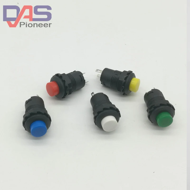 

Self reset DS227 12mm momentary push button  no lock  switch Red YellowBlue Green White
