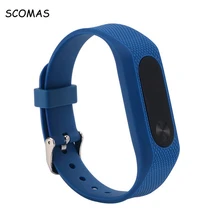 SCOMAS Wristband band strap with metal Buckle for XIAOMI MIBAND 2 Bracelet replacement strap for MI BAND 2 Wearable Accessories