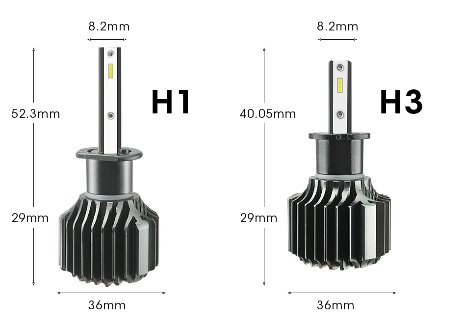 Carlitek CSP H7 Led H11 H4 H3 H1 фар автомобиля 9012 9006 9005 светодиодные лампы 12V 24V 8000LM 6000 К Авто противотуманных фар автомобиля источник света