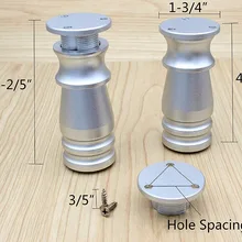 4 шт. Алюминий деревянные ножки для мебели 8/10/12/15 см Высота шкафы столы-стулья диванные ножки с нескользящей резиновой подошве