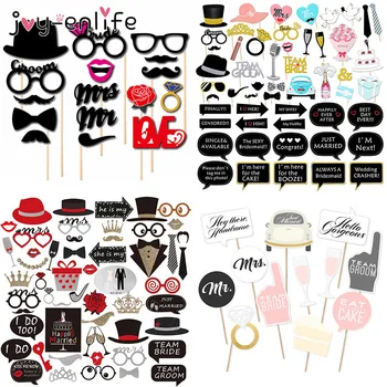 

Wedding Decoration Mr Mrs Just Married Photo Booth Props Bridal Shower Bachelorette Party Wedding Party Photobooth Supplies