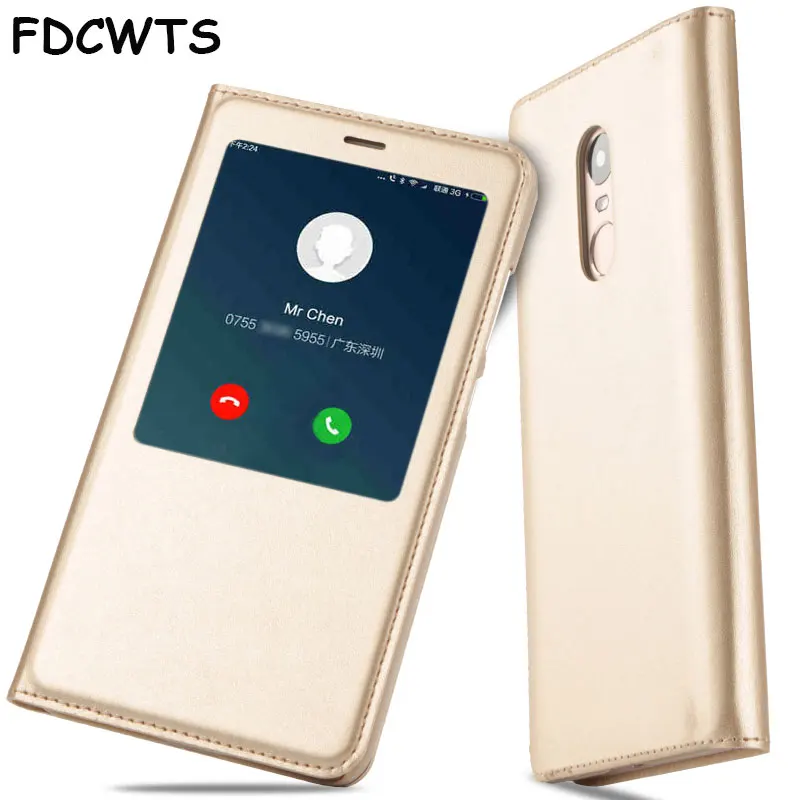 

FDCWTS for Xiaomi redmi pro case Open Window Flip Cover PU Leather Case capa for Redmi pro smart cover sleeping case