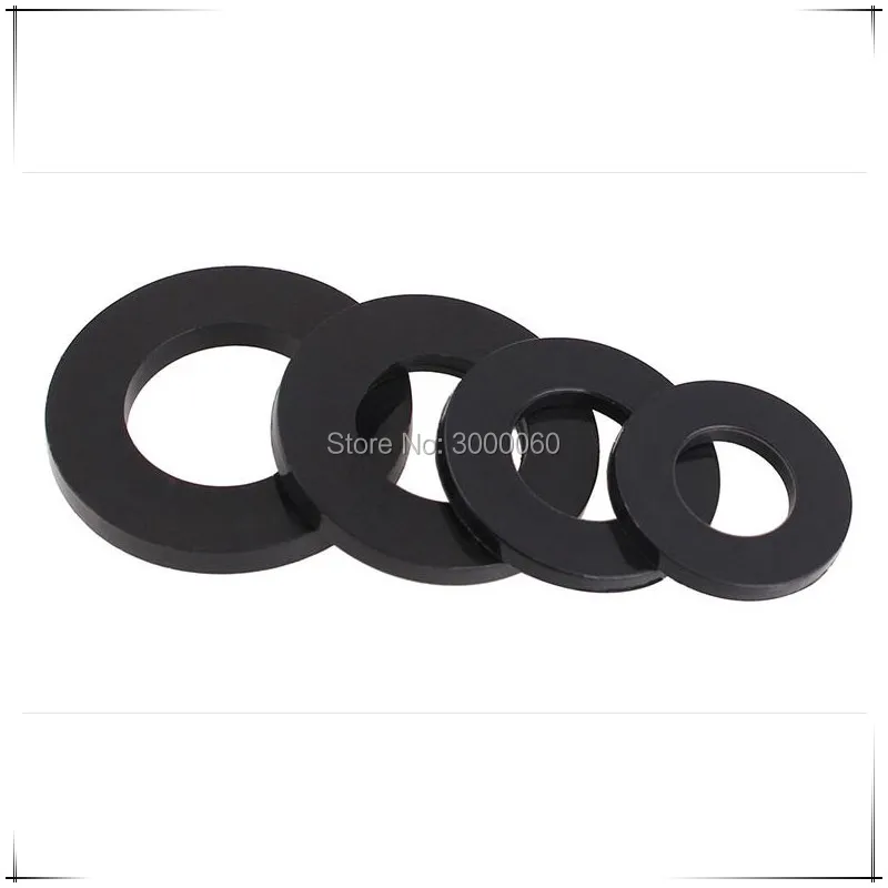 Черная нейлоновая пластиковая плоская прокладка шайбы 1000 шт./лот|flat washer|plastic flat