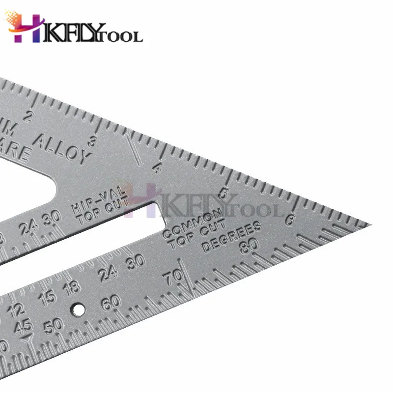 7 дюймов метрический треугольник Угол транспортир алюминиевый сплав скорость попробуйте квадратный плотник измерительная линейка компоновка инструмент