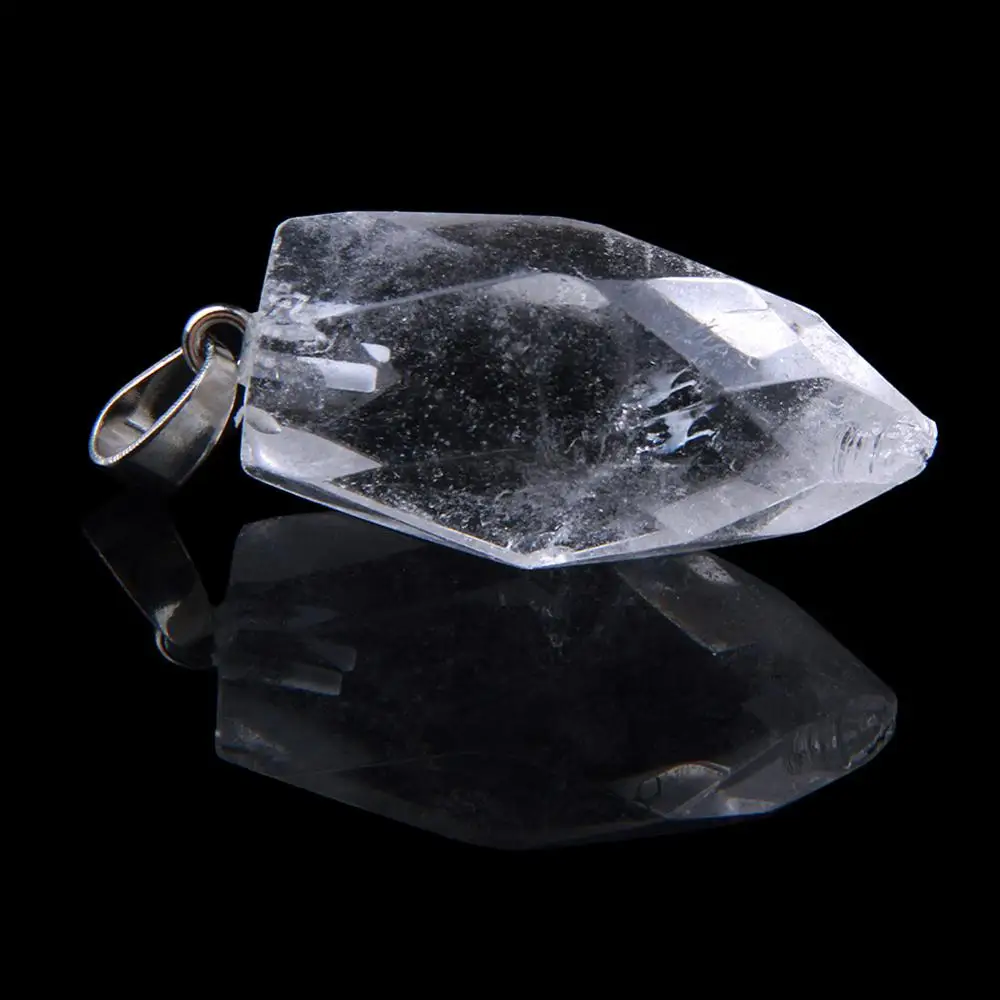 

100% High Quality Natural Reiki Healing Gemstone Irregular Crystal Point Energy Pendant Necklace Jewelry Gift 1pc
