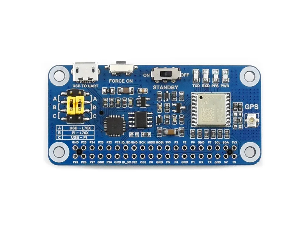 Multi-chapéu para Raspberry Waveshare Suporta Gnss Bds Qzss Uart Interface L76x pi Gps - Imagem 2